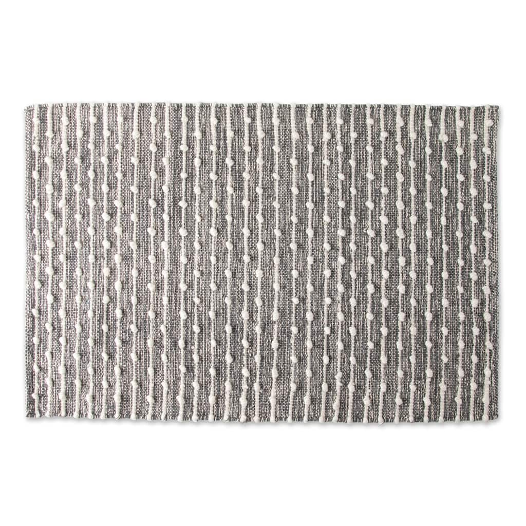 DII Mineral Gray Recycled Cotton Loop Rug - Big