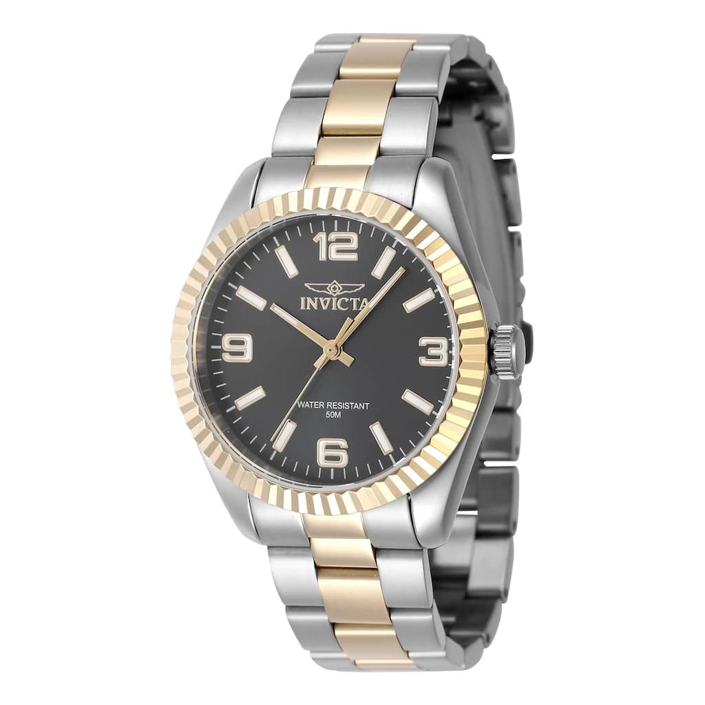 Invicta Men's 47468 Specialty Quartz 3 Hand Green, Gold, Black Dial Watch