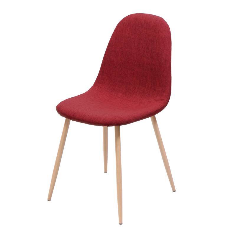 Fabric Dining Chair Set of 2 Round Back Accent Chairs Arc Lounge Chair