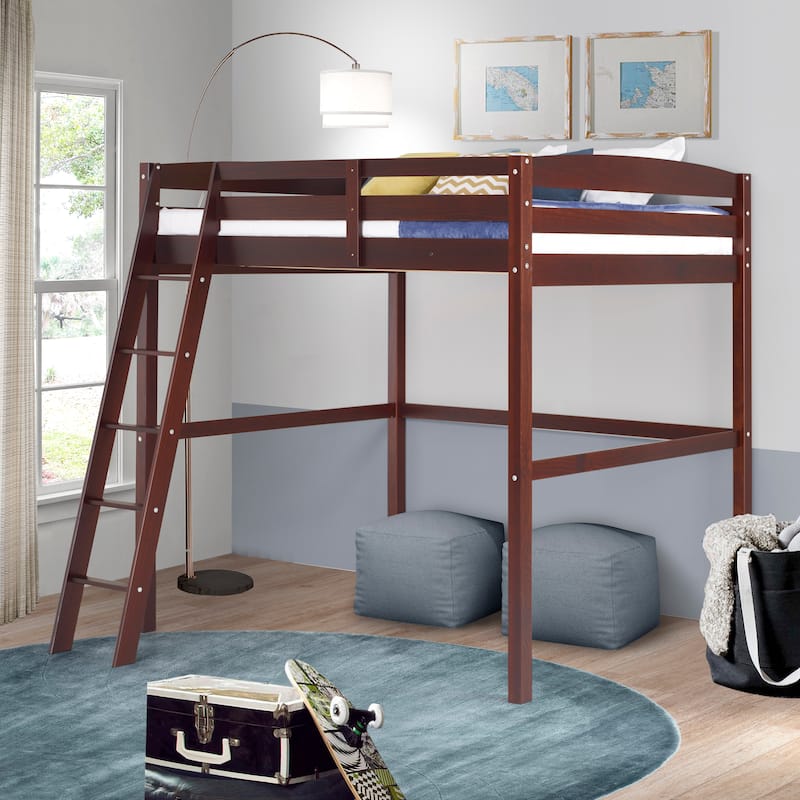 Tribeca High Loft Bed - Cappuccino - Twin
