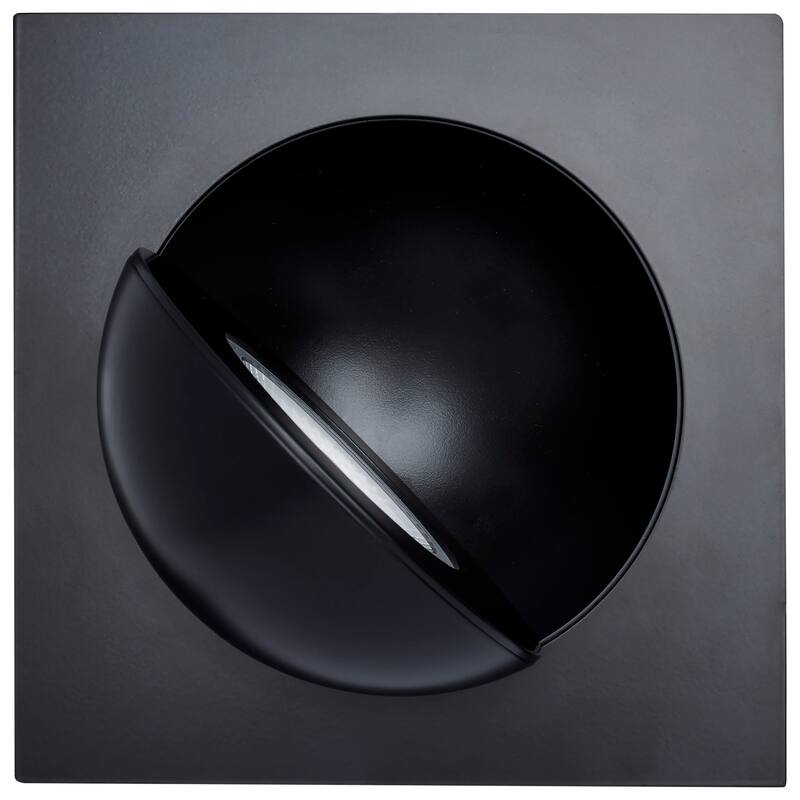15 Watt CCT Selectable LED Direct Wire Downlight Gimbaled 6 Inch Square Remote Driver Black