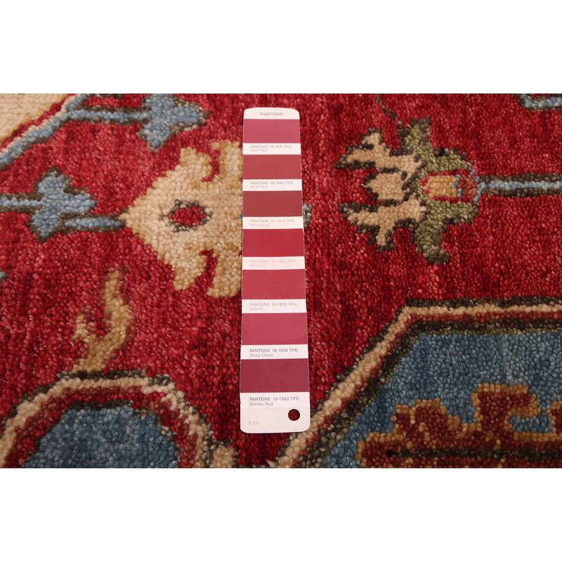 ECARPETGALLERY Hand-knotted Serapi Heritage Dark Red Wool Rug - 8'10 x 12'1