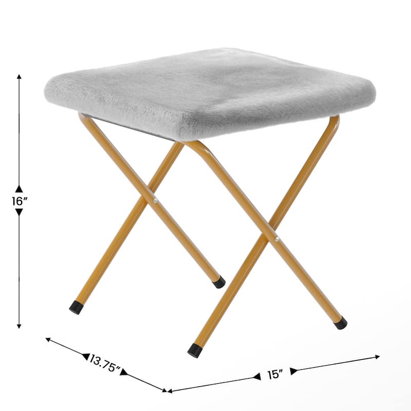Upholstered XL Folding Saucer Chair with Ottoman - 31"D x 35.75"W x 33.5"H