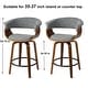 preview thumbnail 27 of 167, Glitzhome Set of 2 or 4 Modern Counter & Bar Height Wooden Swivel Bar Stools