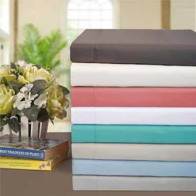Superior Cotton Blend 600 Thread Count Solid Deep Pocket Bed Sheet Set