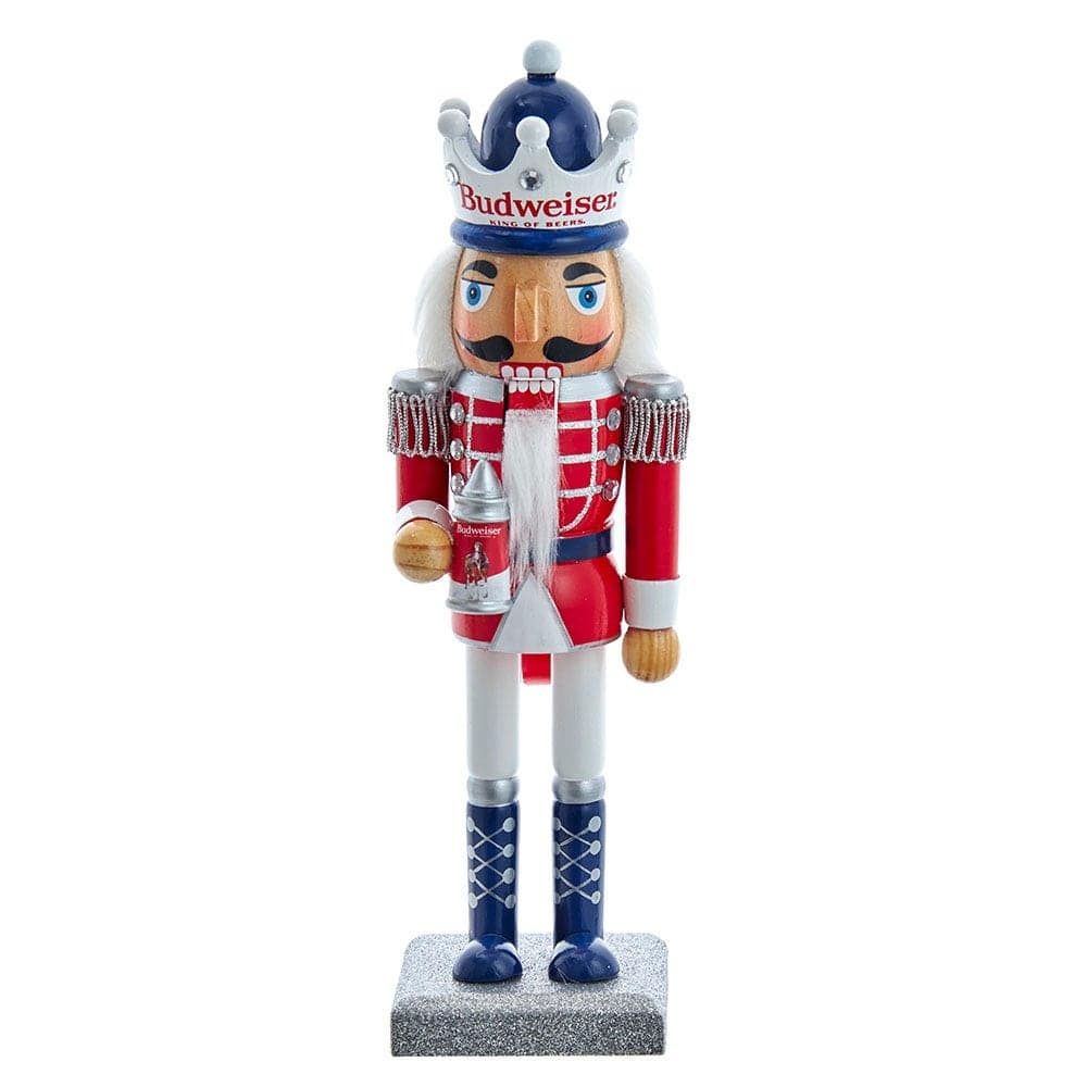 Hand-Painted Budweiser Nutcracker Tabletop Decoration - 3.63 x 10 x 2.5