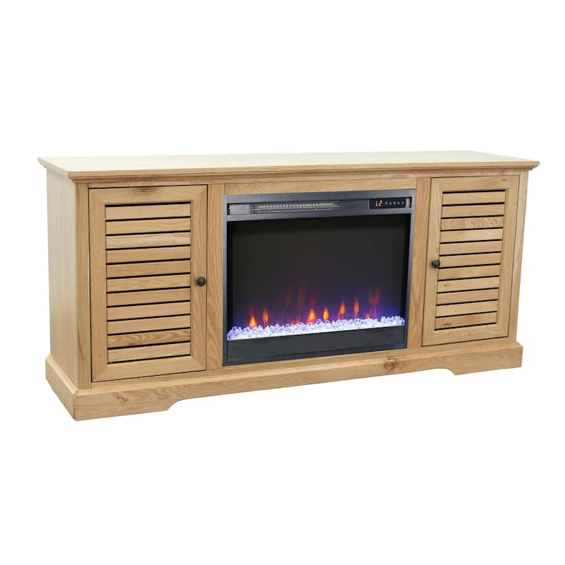 Bridgevine Home Topanga 68 inch Electric Fireplace TV Console for TVs up to 80 inches