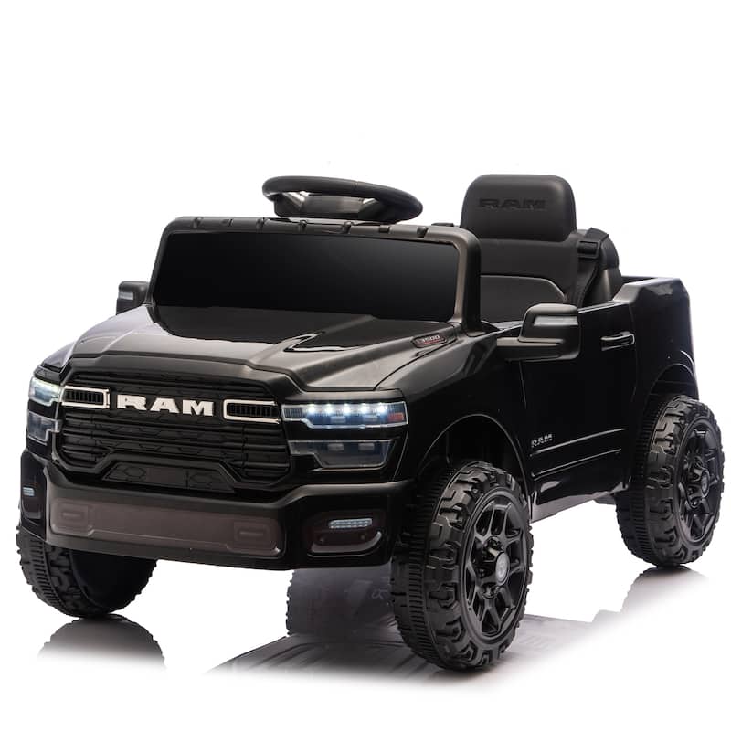 Licensed Dodge RAM 3500 12V Kids Ride On Truck, W/ Remote Control, 2WD & Rear Shock Suspension, LED Headlights