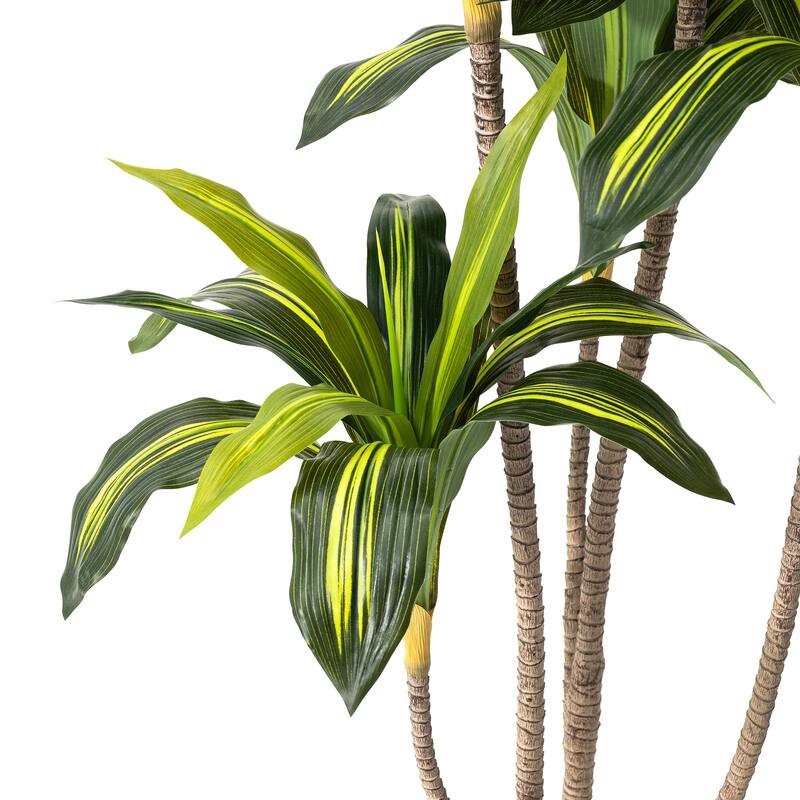 Glitzhome 3ft-6ft Set of 2 Artificial Olive Trees/ Bamboo/ Ficus with Ceramic Planters Real Touch