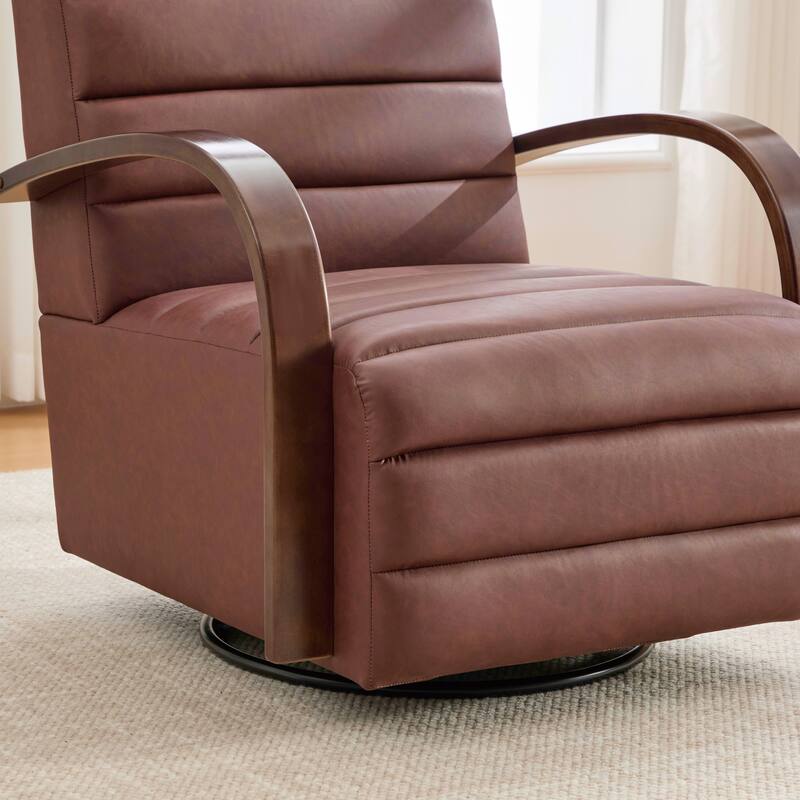 30.7"W 360° Swivel Accent Chair,Modern Upholstered Arm Chair with Metal Base