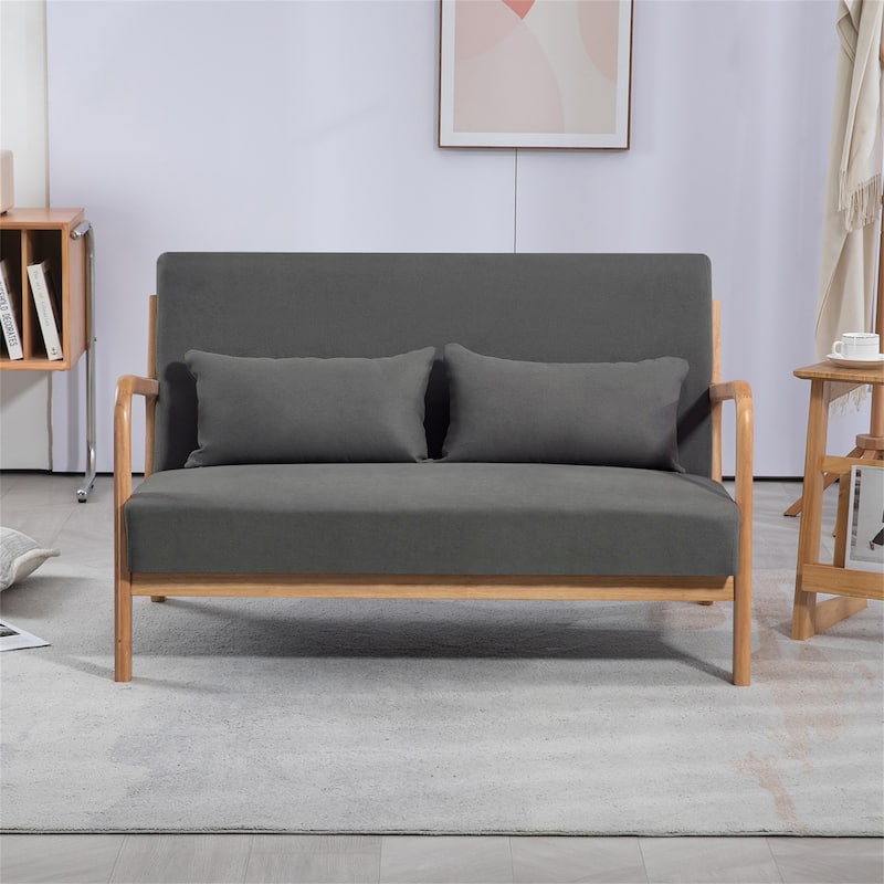Mid-Century Modern Accent Sofa - Dark Grey