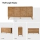 preview thumbnail 19 of 41, Silakan Mid-Century Modern 4-Door Large Storage Sideboard with Solid Wood Legs by HULALA HOME