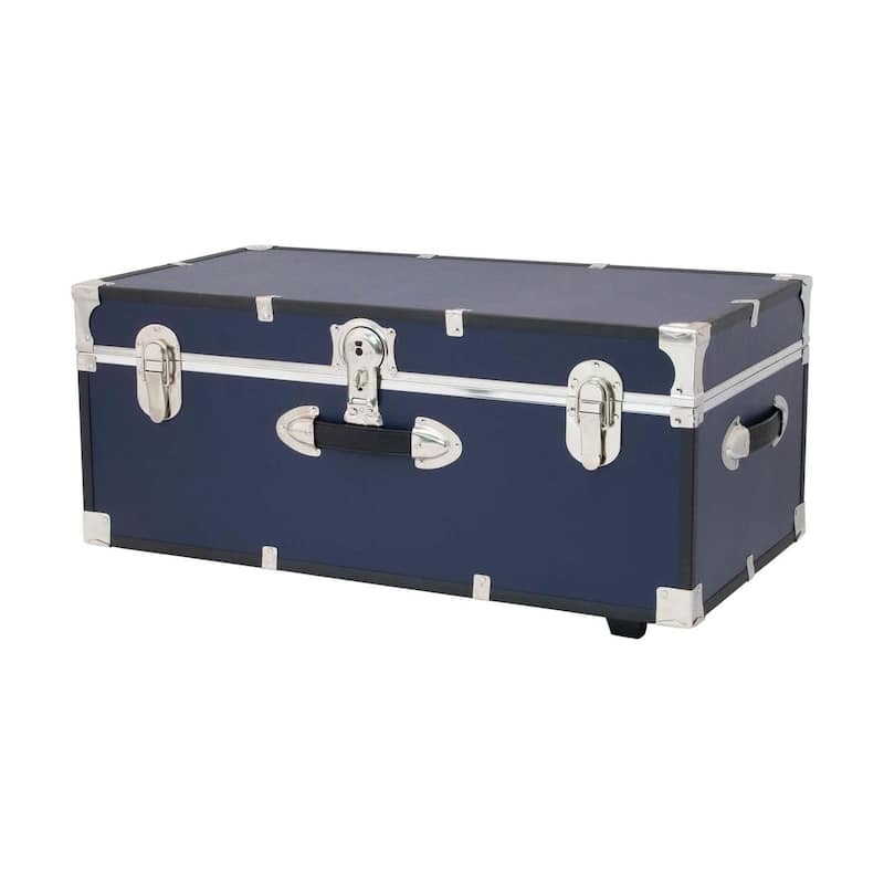 HomeStock Lockable Under Bed Storage Trunk - Heavy Duty Portable Footlocker for College Dorms & Camps with Secure Latch Closure