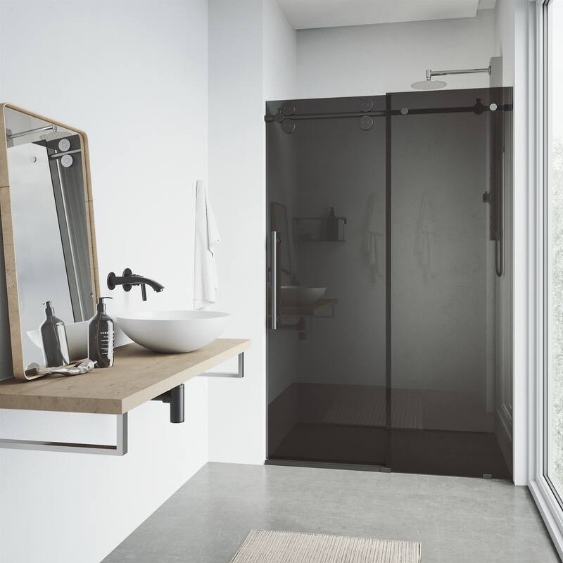 VIGO Elan Frameless Sliding Shower Door
