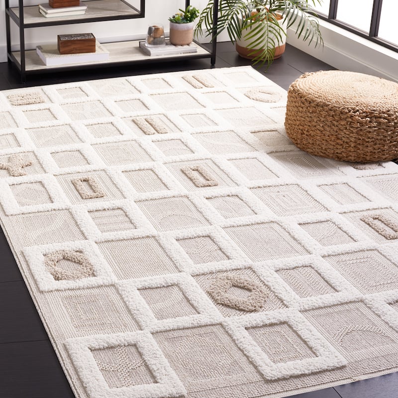 SAFAVIEH Trends Erna Geometric Rug - 8' x 10' - Beige/Ivory