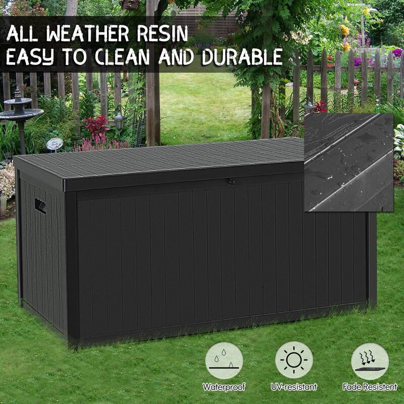 120 Gallon Deck Box Indoor/Outdoor Storage Box for Patio Cushions