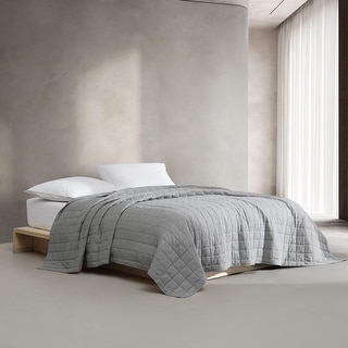Calvin Klein Melange Cotton Flannel Solid Reversible Quilt