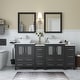 preview thumbnail 2 of 29, Vanity Art 72" Double Sink Bathroom Vanity Set with Engineered Marble Top and Free Mirror Espresso