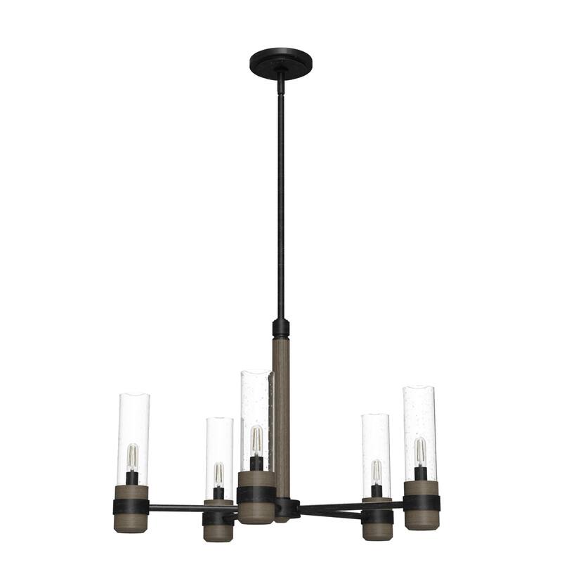 Hunter River Mill Chandelier - Dining Room, Entry - Modern Mountain, Rustic, Round, Industrial