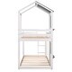 preview thumbnail 7 of 8, House Bunk Bed for Kids, Twin Over Twin Bunk Bed Frame, Wooden Floor Bunk Bed with Roof, Window, Guardrail, Ladder