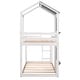 preview thumbnail 11 of 15, White Twin over Twin Solid Wood Bunk Bed with Roof, Window, and Guardrail