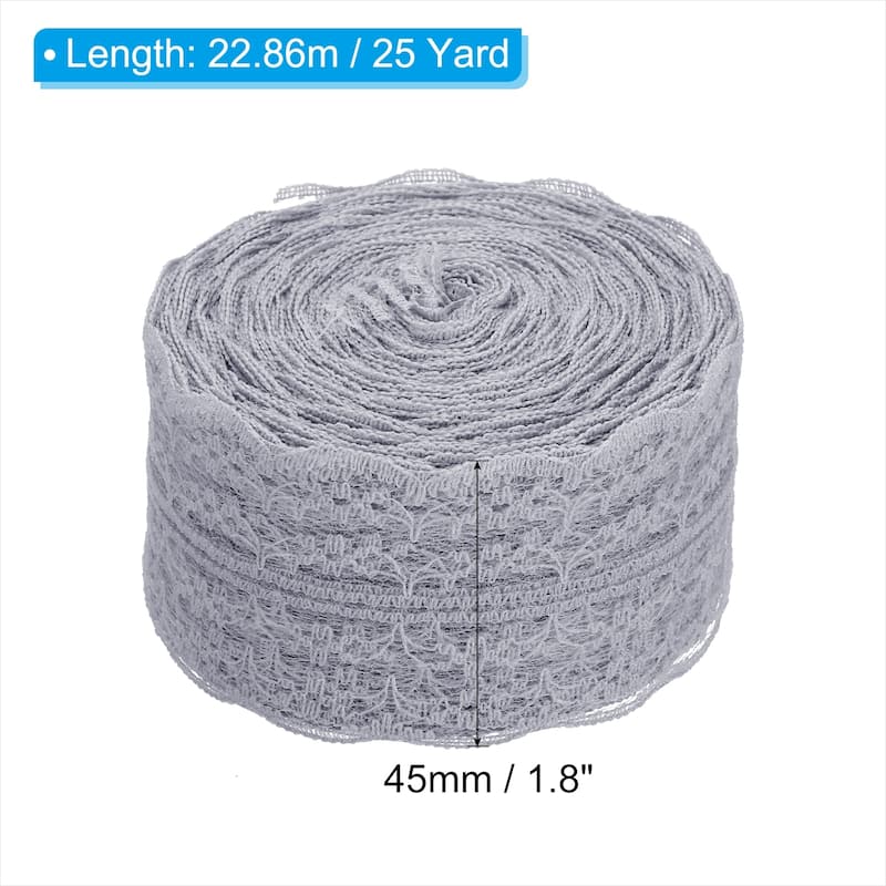 1.8" Wide 25 Yards Lace Trim Ribbon Sewing Lace Wrapping Decoration