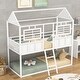 preview thumbnail 2 of 16, Metal Low Bunk Bed with Fence-shaped Guardrail