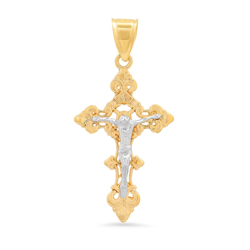 Roberto Martinez 14K Gold Two-Toned Crucifix Pendant - Two-Tone