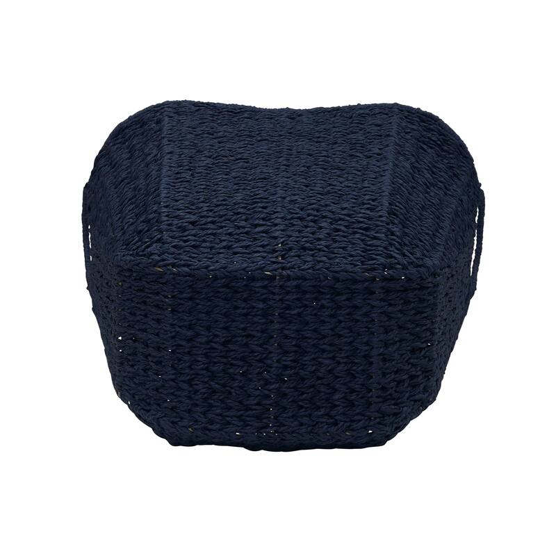 Household Essentials Woven Paper Rope Storage Basket with Handles