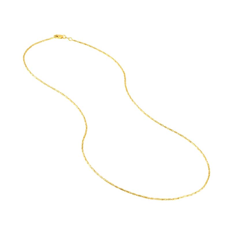 Curata 14k Yellow Gold 1.05mm Lumacina Chain Necklace Options: 16 18 20 24
