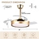 preview thumbnail 65 of 71, Bella Depot 36" Modern Retractable Ceiling Fan with Dimmable Led Light, Remote and APP Control 6-Speed Reversible DC Motor