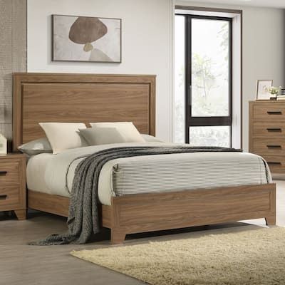 Furniture of America Nyess Modern Chestnut Brown Solid Wood Kids Panel Bed