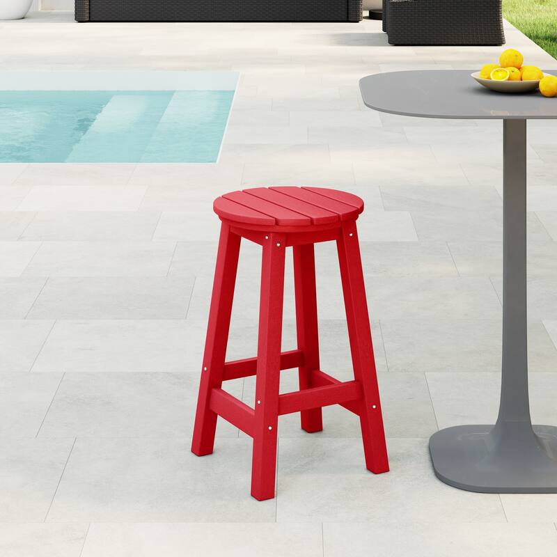 Laguna Hdpe All Weather Outdoor Patio 24" Round Counter Stool