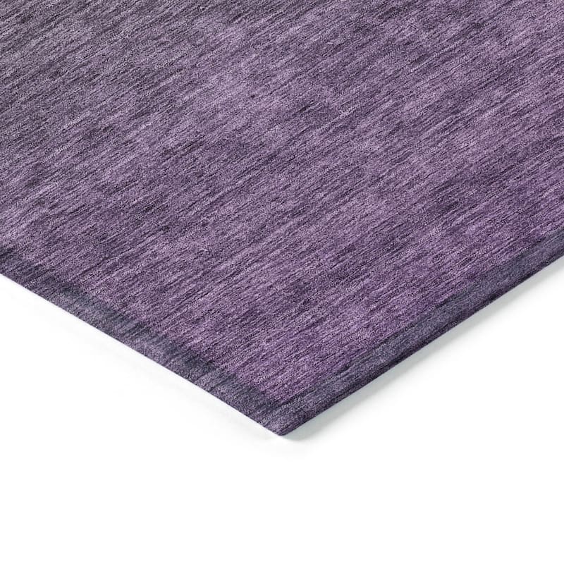 Machine Washable Indoor/ Outdoor Chantille Solid Ombre Rug