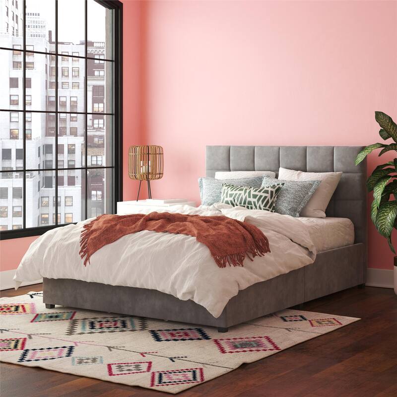 CosmoLiving Serena Upholstered Bed with Drawers