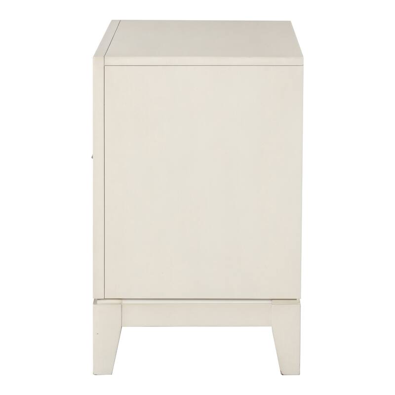 Furniture of America Irwin 6-Piece Antique White Wood Panel Bedroom Set with LED Headboard