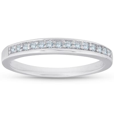 1/5ct Diamond Wedding White Gold Anniversary Ring