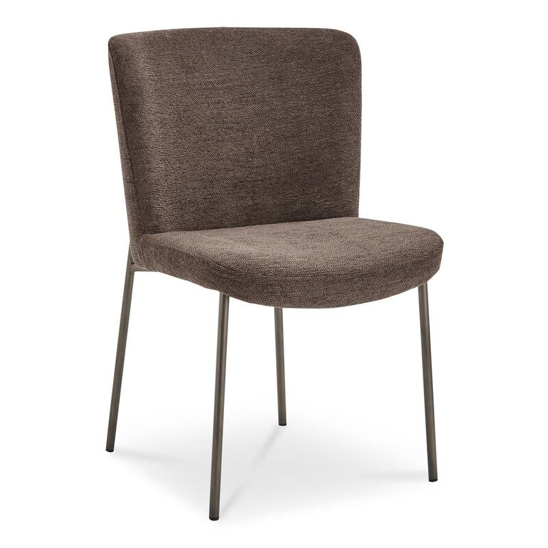 NADAAL STUDIOS Amaris, Upholstered Dining Chair With Blackened Bronze Metal Frame - 21.7"W x23.8"D x33.5"H