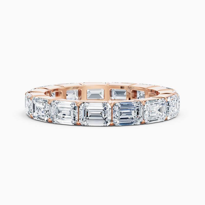 Auriya 14k Gold Emerald East-West Lab Grown Diamond Eternity Band 2.00 - 9.00 ct. tw. (F-G, VS) - 4.50 ct. wt. - 9 - Rose