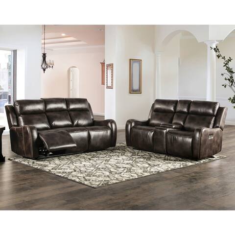 Furniture of America Norla Traditional 2-piece Reclining Sofa Set