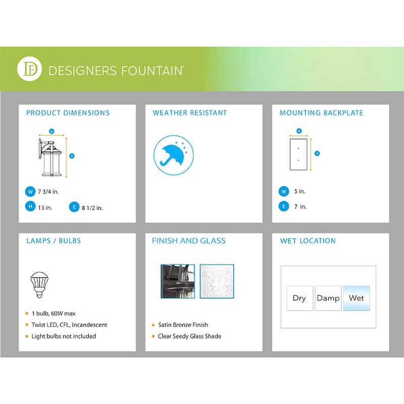 Stonyridge 1 Light Outdoor Wall Lantern - Brown