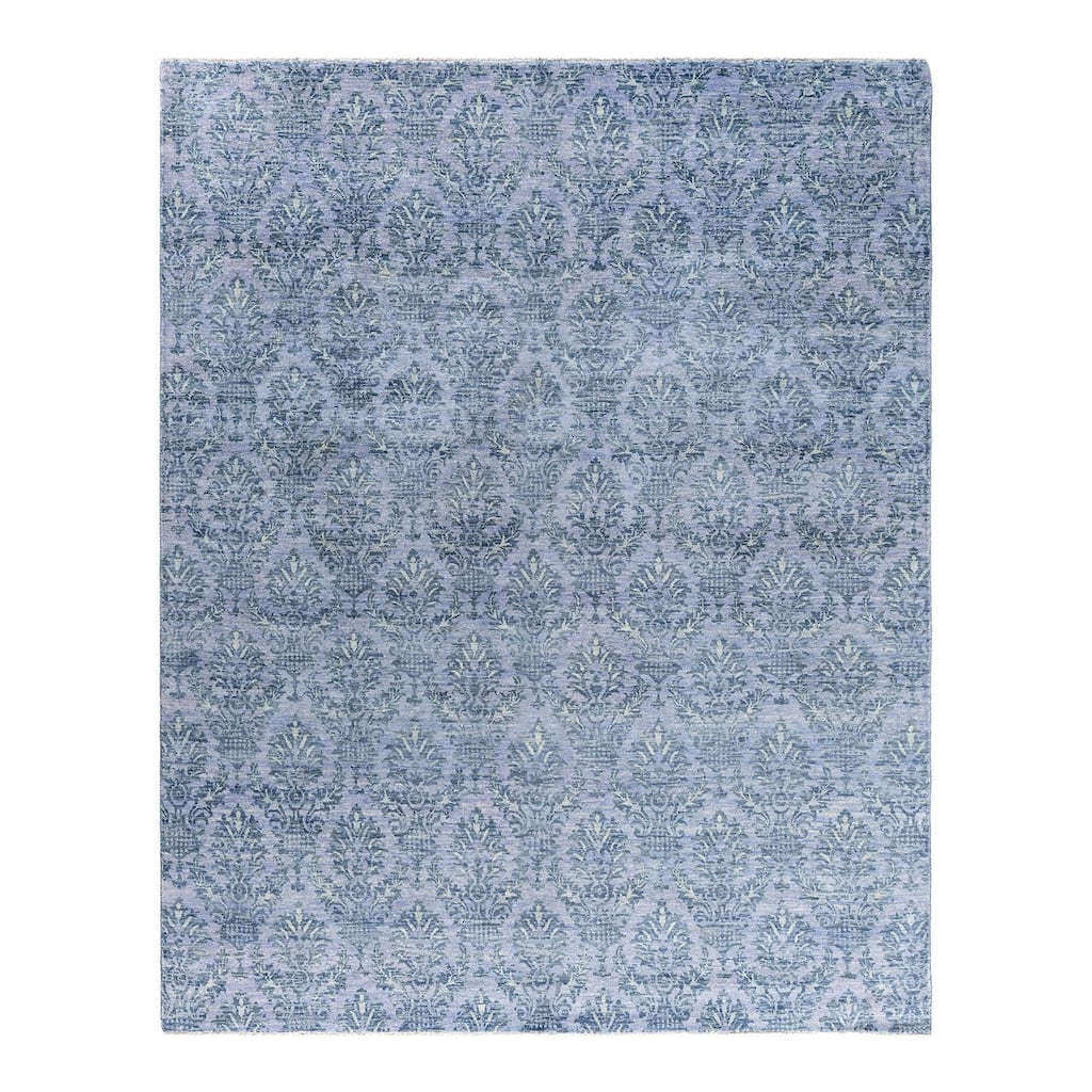 Ikat One-of-a-Kind Hand-Knotted Area Rug - Gray, 8' 1" x 10' 1" - 8' 1" x 10' 1"
