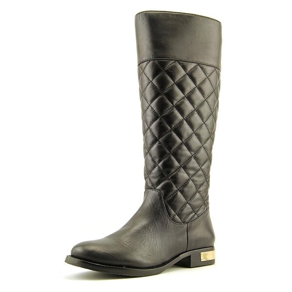 Vince Camuto Foxey 2 Women Round Toe Leather Black Knee High Boot