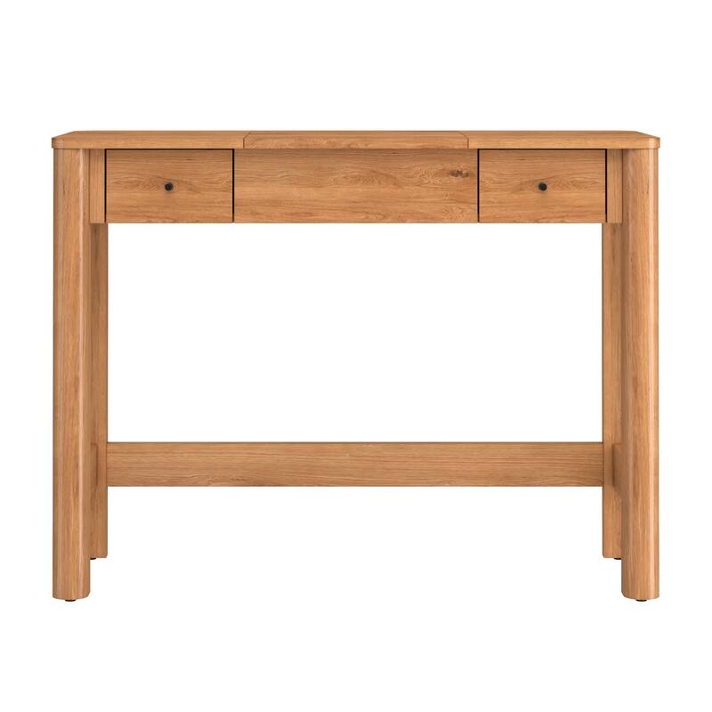 Walker Edison Modern Vanity with LED Light and Drawer Storage