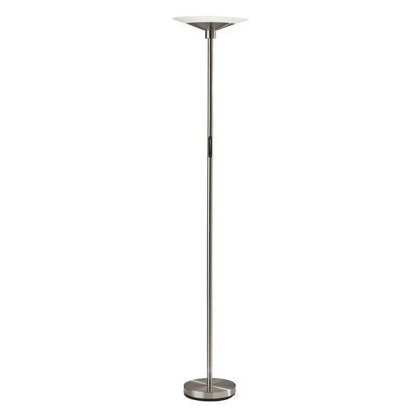 Adesso Solar LED Torchiere Black
