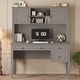 preview thumbnail 95 of 156, Farmhouse Executive L Shaped Desk Home Office Desk with Drawers and Storage Cabinet & Power Outlet