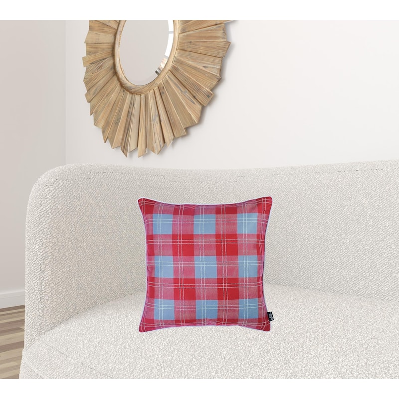 Set Of 4 18" Winter Deer Throw Pillow Cover In Multicolor - Red and White