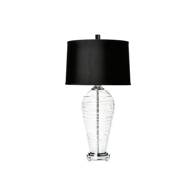 Spiral Glass Lamp Black Shade - 33
