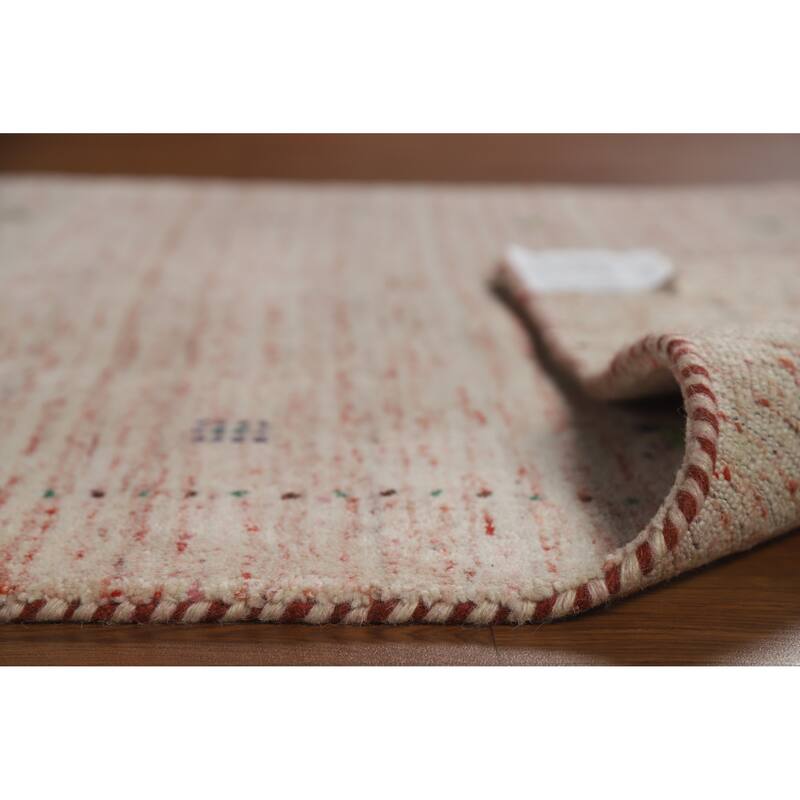 Gabbeh Indian Rug Handmade Multi-Color Tribal Wool Carpet - 3'10" x 5'8"