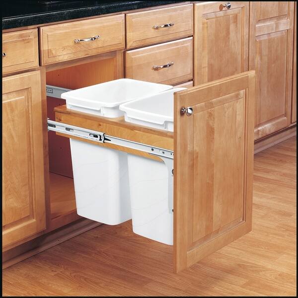 Shop Rev A Shelf 4wctm 18dm2 175 4wctm Top Mount Double Bin Trash